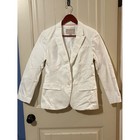 Banana Republic White Single Button Pocket Blazer Jacket