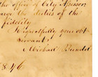 1846 Handwritten Letter Lancaster Pa Signed Michael Bundel 2 Select Council