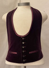 Vtg  1970s Men s Vest  Aubergine Velvet  By  after Six  Tailored  Backless  1 Sz