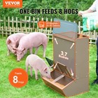 Vevor Hog Feeder 3 7 Bushel Metal Double Door Pig Feeder Feeding Up To 8 Hogs