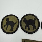 Vintage Us Army Military Patch Lot Of 4 K9 Dog Scout Airborne Od Green