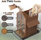 Bird Feeders For Outdoors  Metal Bird Feeder With Double Suet Cage Weatherproof