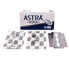 100 Astra Superior Stainless Blue Double Edge Safety Razor Blades-smooth  20x5 