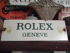Vintage Rolex Porcelain Metal Service Repair Watches Dealer Sign Rare