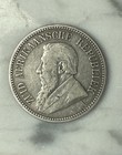 Rare- 1892 South African Republic 2-1 2 Shillings Silver Coin  925 Km 5