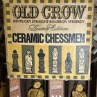 Case Of 6 Old Crow Chessmen Ceramic Decanters In Original Boxes   Rare Case Box