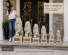 Large Lion Statue For Porch   Custom Plaque   Elegant Home Entry Decor
