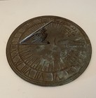 Vintage Brass Patina Sun Dial Flora And Fauna Father Time Grow Old With Me 11   