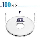 1 4 Stainless Steel Fender Washers  Flat Washers 100 Pcs For Bolts   Screws Set