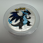 Pokemon Charizard X American Silver Eagle 1oz  999 Limited Ed Silver Dollar Coin