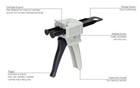 1 1 Dispensing Gun Glue Gun Manual Applicator 50ml Epoxy Resin Acrylic Glue Mix