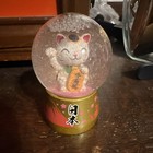 Japanese Maneki-neko  lucky Cat  Snow Globe