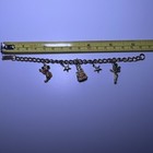 Rare Vintage Walt Disney Disneyland Charm Bracelet Mickey Castle Tinkerbell