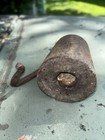 Antique Early 19th Century Cast Iron Lead Filled Sliding Scale Weight With Hook 