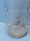 Vintage Pepsi Cola 10 Oz Clear Glass Bottle Bumpy Embossed Square Logo