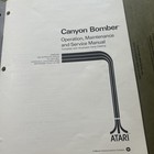 Original Factory Canyon Bomber Atari Arcade Video Game Owners Manual