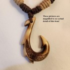 Hawaiian Hook Necklace Resin Manu Makau Style Fish Hook With Hand Rope Knots Fl 