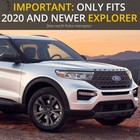 2020-2025 Ford Explorer Emblem Overlay Insert Decals - Matte Black  set Of 2 