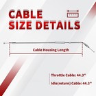44 3  Throttle Cable For 2000-2006 Touring Road King Street Electra Glide 16 bar