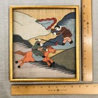 Antique Kesi Kossu Silk Tapestry Framed Set 5 Warrior Horse Bright 19th C  China