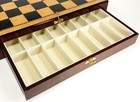 4 Qn Black Supreme Knight Staunton Wood Chess Set W  Walnut Color Storage Board