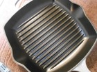 Le Creuset France 26 Square Grill Pan skillet Gray Enamel cast Iron  New W o Box