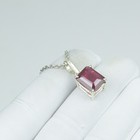 Luxury Mozambique Red Ruby Necklace Jewelry  925 Sterling Silver Pendant Gift 