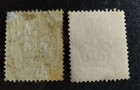 Great Britain Scott  136 Edward Vii Two Stamps 9d  Variants Used