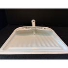 Vintage Jv Reed Blue Floral Metal Dustpan White Enamel Mcm Made In Usa