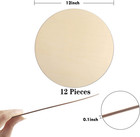 12pcs 12 Inch Wood Circles For Crafts  Unfinished Blank Wooden Rounds Slice Wood