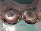 Vintage Tiffany   Co  Pair  2 nut Dishes Footed Sterling Silver