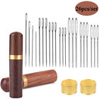 Large Eye Stitching Needles Hand Sewing Quilting Long Needle With Needle Case