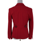 Talbots Jacket Womens 4 Dark Red Wool Blend Knit Lined Blazer Fitted Vintage