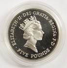 1990   5 Uk Queen Mother s 90th Birthday  925 Silver Proof Coin - 28 28g