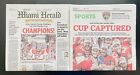     historic Stanley Cup  Florida Panthers Nhl 2024 Champs Miami Herald Newspaper 