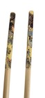 Fancy Vtg Chopsticks In Silk Case - Black   Red 9 5    