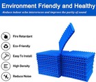24pack 12 x12 x1  Acoustic Foam Panel Wedge Studio Soundproofing Wall Tiles Blue