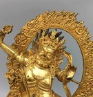 10  Old Dynasty Chinese Buddhism Tibet Temple Bronze 24k Gilt Buddha Statue