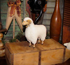 Wooly Easter German Style White Sheep Lamb Figure With Bell 5 1 2  Size Putz