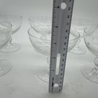 Vintage Clear Etched Champagne Sherbet Glasses Floral Flower Set 6 Mcm