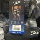Speedo Tech Volley Swim Shorts  Dark Gray Size L 34 36 Upf 50  Liner  3 Pockets 