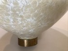 Mcm  Enameled Handmade  Brass Footed Center Bowl Compote J  Dermer Style Wow