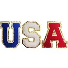 3 Pcs Iron On Patches Sew On Letter Patches Usa Patch For Independence Day