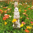 Large Rabbit Garden Statue 30in Magnesium Oxide Bunny Indoor Outdoor Decor