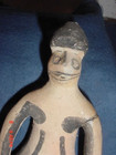 Old Caraja South American Terra Cotta Clay Folk Art Figure Doll Artifact