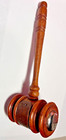 Rare Vintage Wooden Gavel Hammer Mallet 7 5  Long 