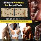 Push Up Board 30 In 1 Foldable With Resistance Bands - Thickened Pine Wood Multi