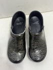 Womens Dansko Clogs Size 38  7-7 5  Black Metallic Scribble Professional Shoes