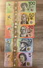 Australia   100   50   20   10   5 Cir Banknotes  Set Of  5 Australian Bills