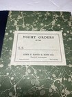 Vintage Ship   s Night Orders Log Book Maritime John Hand Nautical Instruments